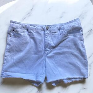 Women's White  Denim Shorts Size 14